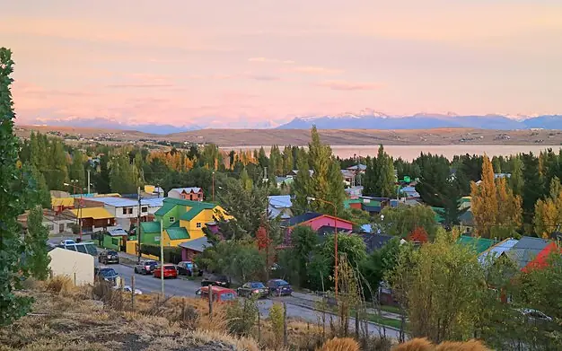 Boutique hotel with timber and stone architecture in El Calafate