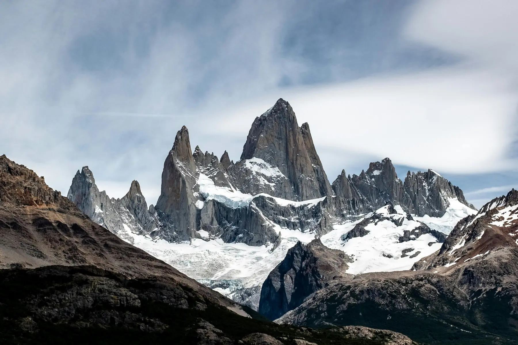 Golden hour light on Fitz Roy