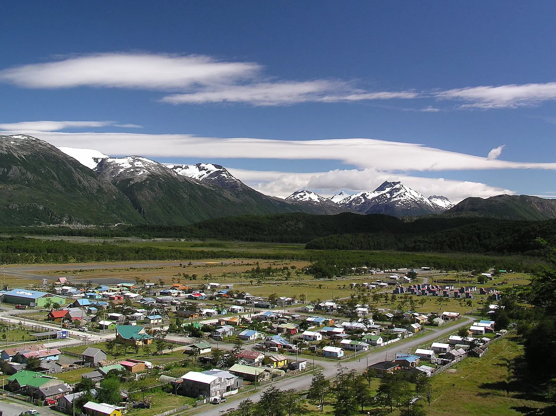 The remote frontier town of Villa O'Higgins at the end of the Carretera Austral