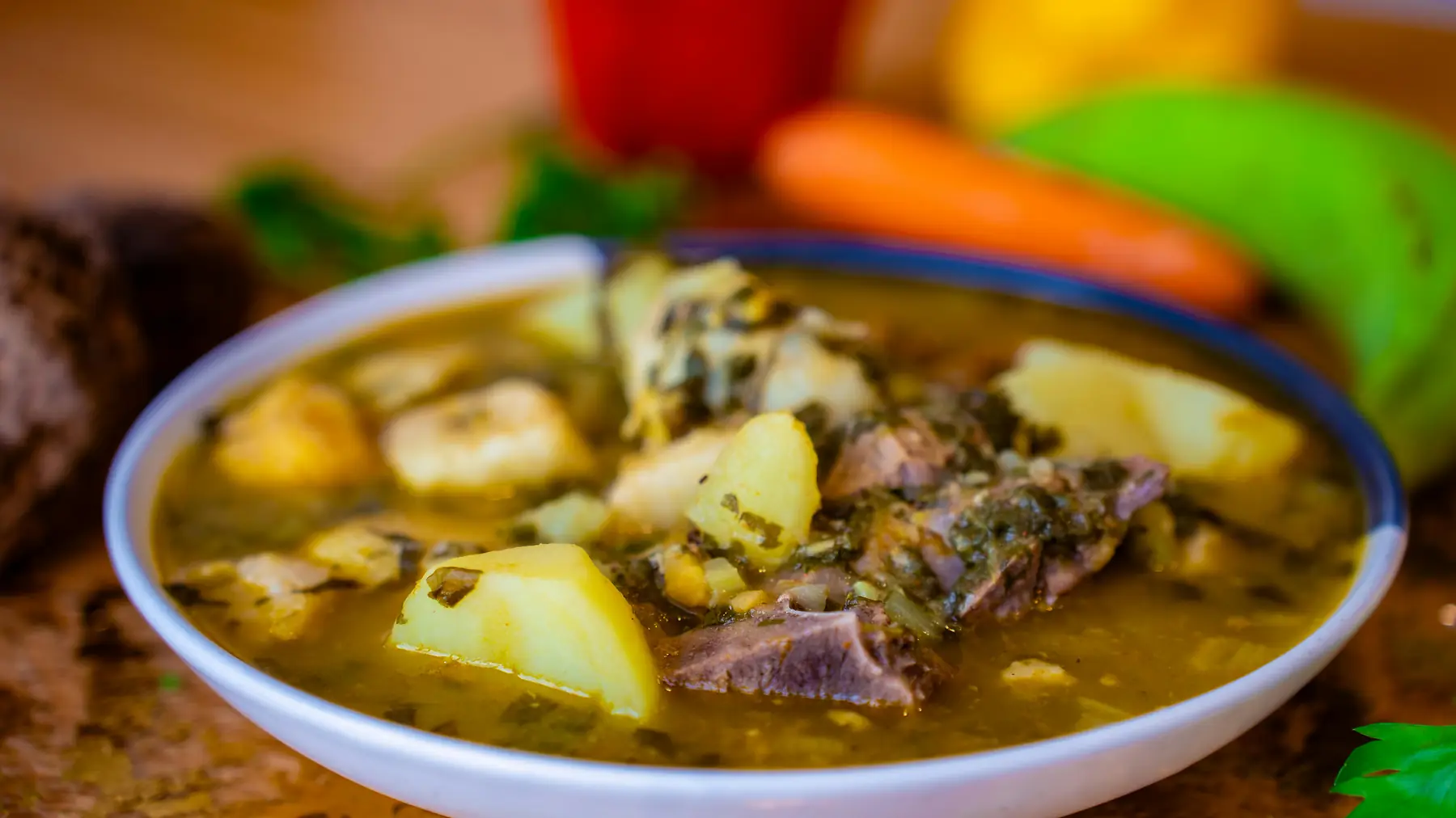 Traditional Patagonian stew with local vegetables and spices.