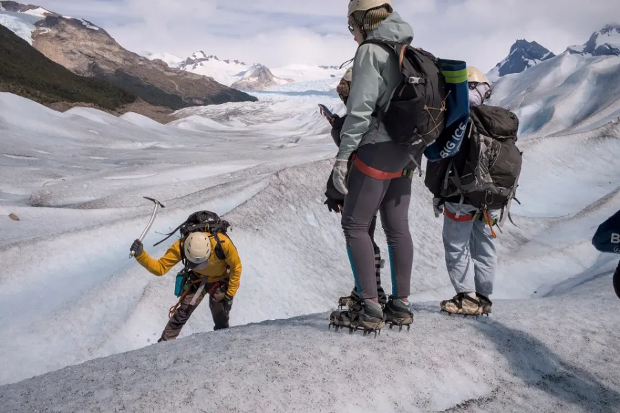 Glacier ice trekking