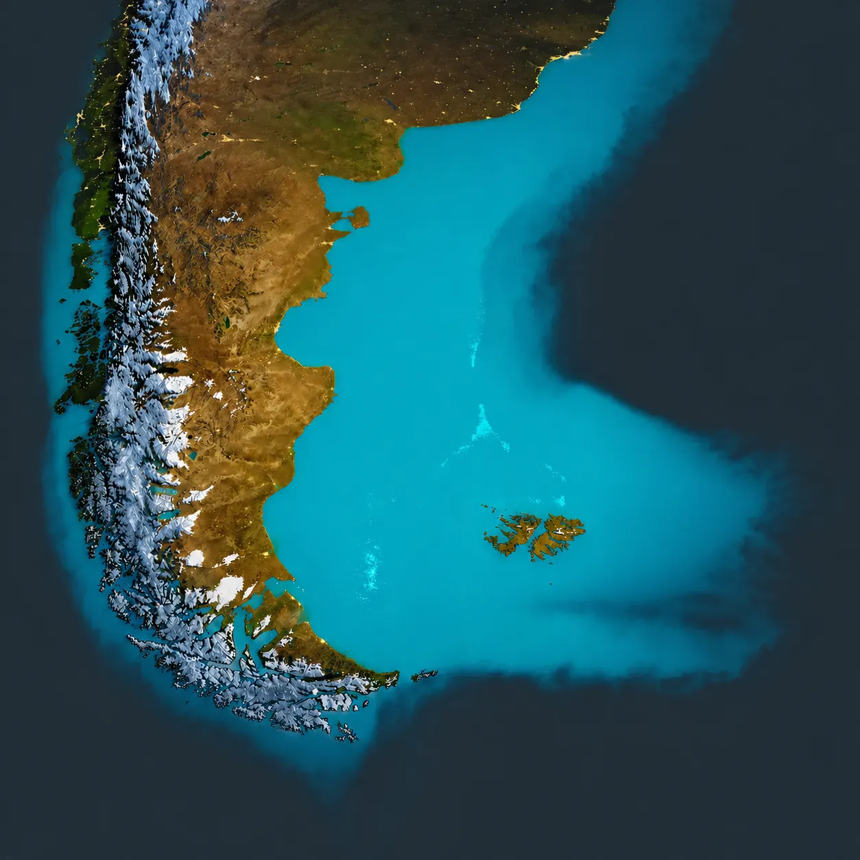 Map of Patagonia highlighting key destinations and regions
