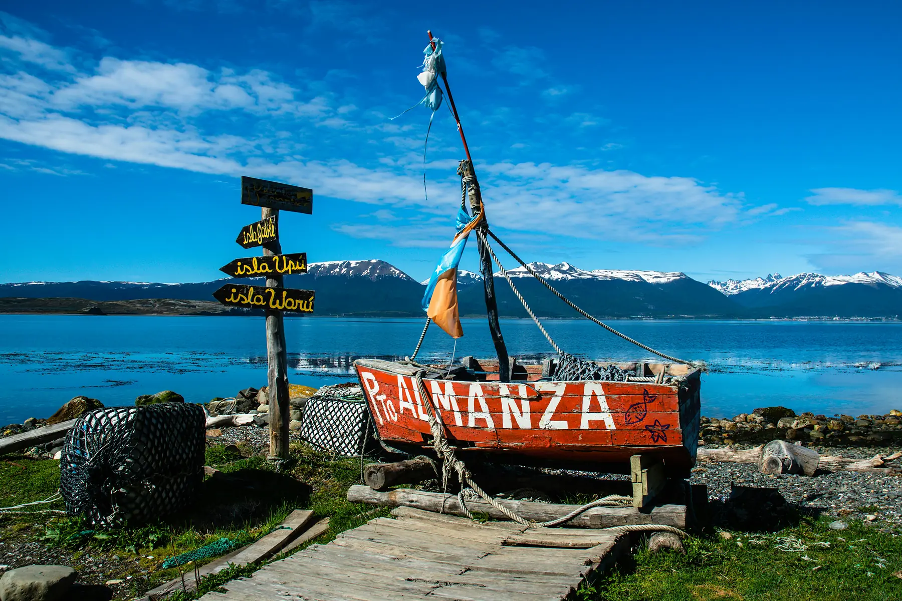 Tierra del Fuego National Park's coastal trail along the Beagle Channel.