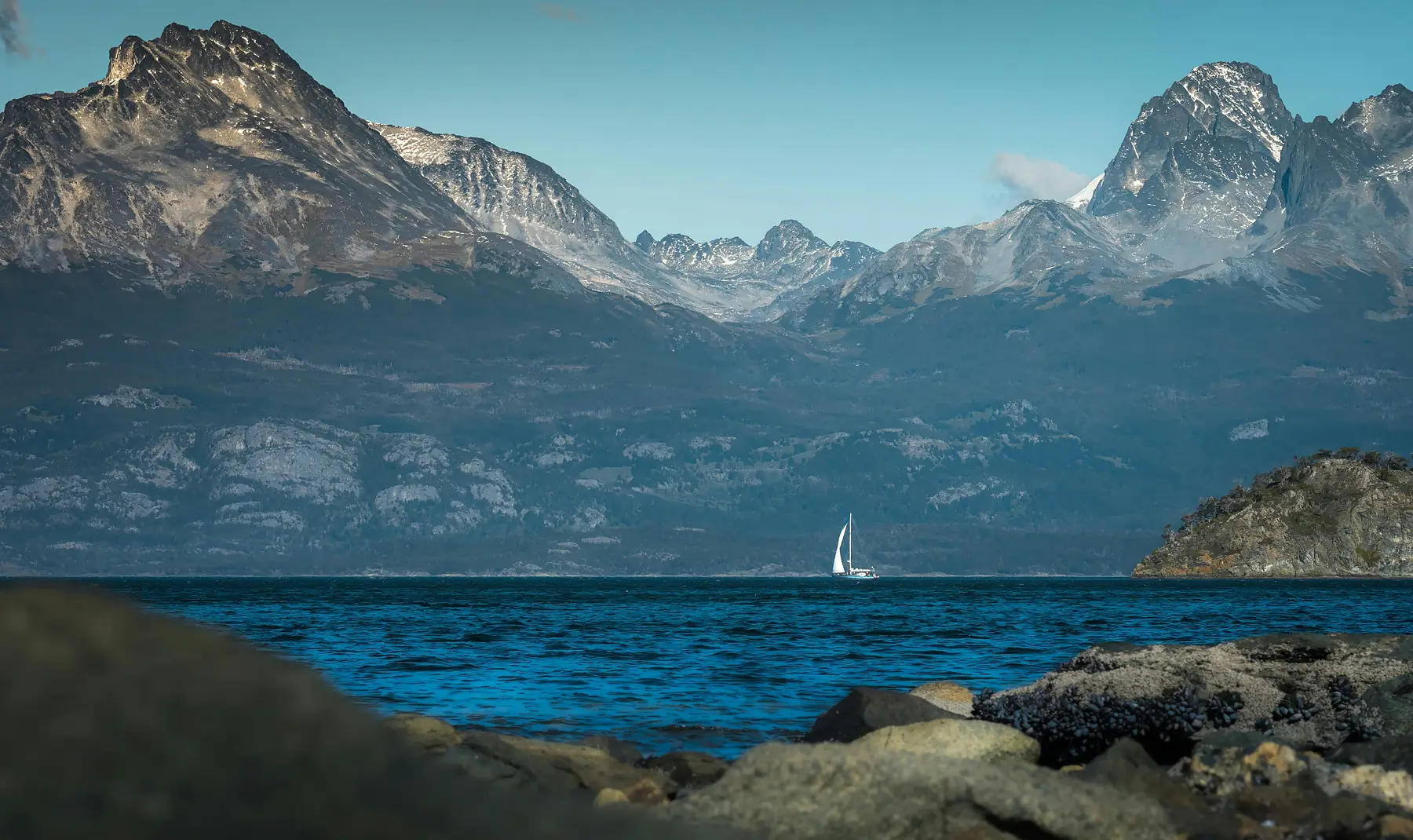 Ushuaia city and mountains